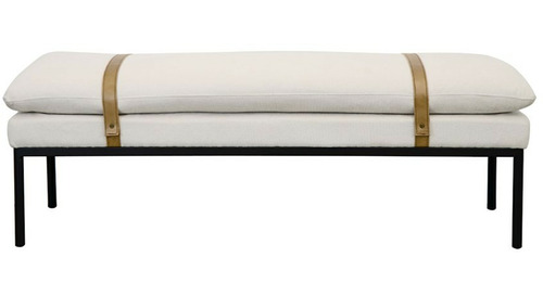 Baxter Fabric Ottoman/Bench Cream