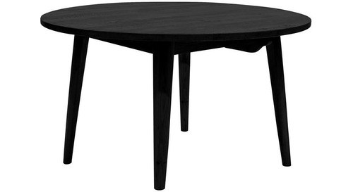 Vaasa Round Oak Dining Table Matte Black 150dia.